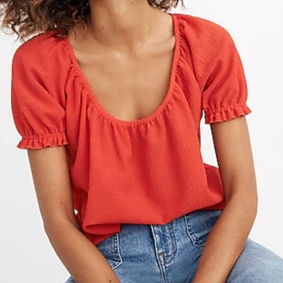 Madewell Texture Thread Peasant Top - Picture 1 of 4